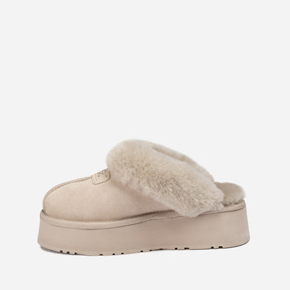 Ugg Coquette Platform Slipper (Elastic Logo &amp; Wool Strap) (Detachable Feature)-LADIES UGG-PEROZ Accessories