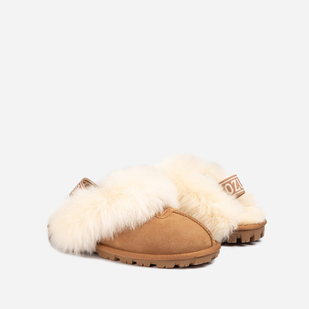 Ugg Coquette Premium Esperanza Sheepskin Slipper (Elastic Backstrap) (Detachable Feature)-LADIES UGG-PEROZ Accessories