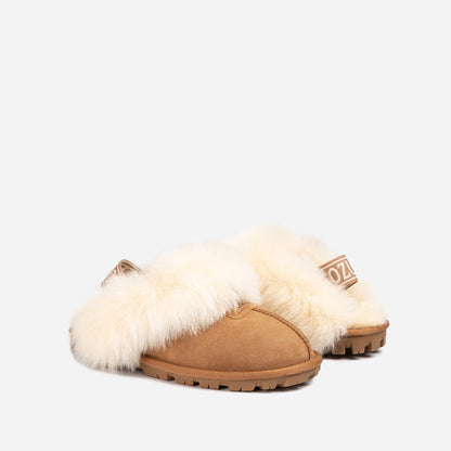Ugg Coquette Premium Esperanza Sheepskin Slipper (Elastic Backstrap) (Detachable Feature)-LADIES UGG-PEROZ Accessories