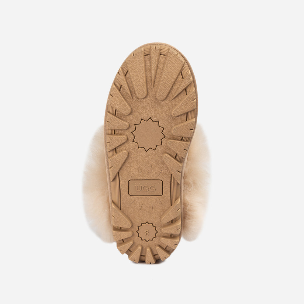 Ugg Coquette Premium Esperanza Sheepskin Slipper (Elastic Backstrap) (Detachable Feature)-LADIES UGG-PEROZ Accessories