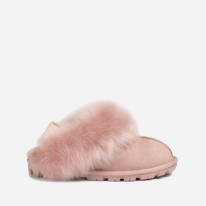Ugg Coquette Premium Esperanza Sheepskin Slipper (Elastic Backstrap) (Detachable Feature)-LADIES UGG-PEROZ Accessories