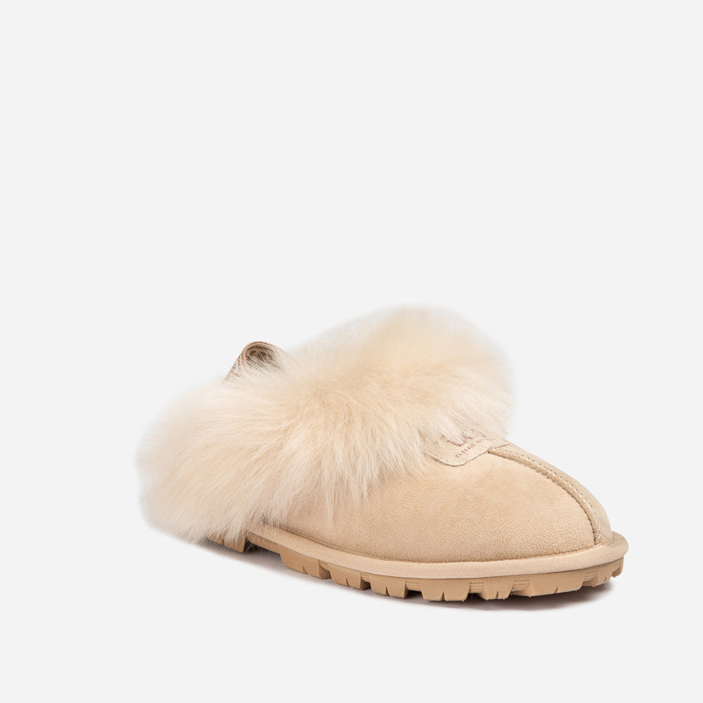 Ugg Coquette Premium Esperanza Sheepskin Slipper (Elastic Backstrap) (Detachable Feature)-LADIES UGG-PEROZ Accessories