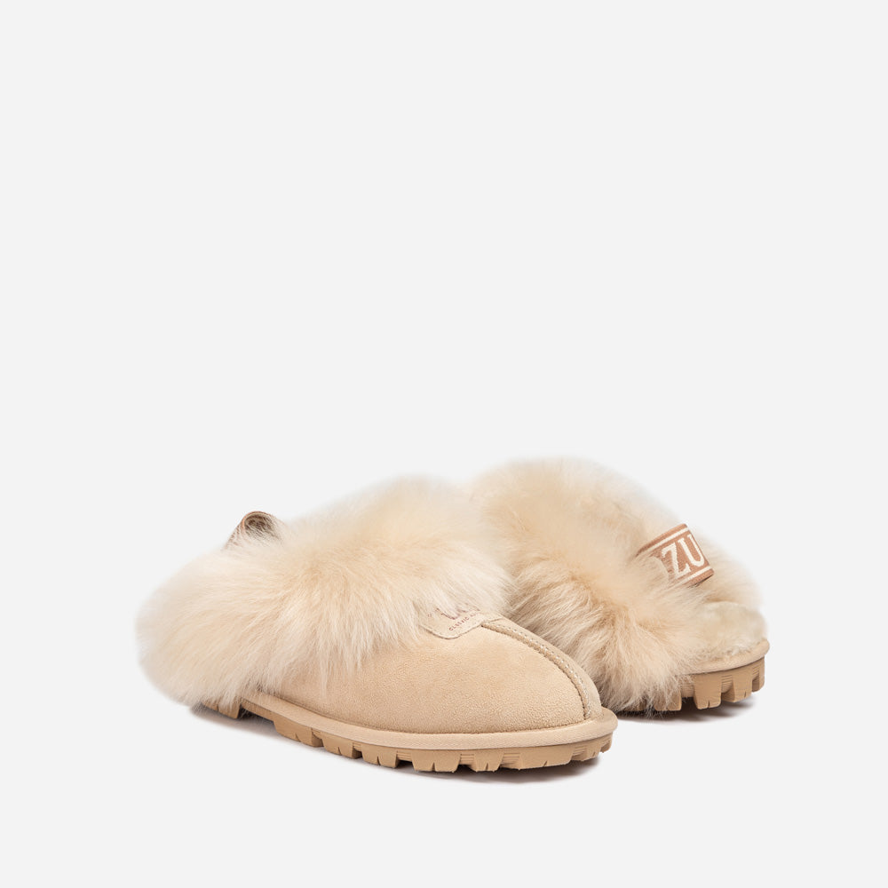 Ugg Coquette Premium Esperanza Sheepskin Slipper (Elastic Backstrap) (Detachable Feature)-LADIES UGG-PEROZ Accessories