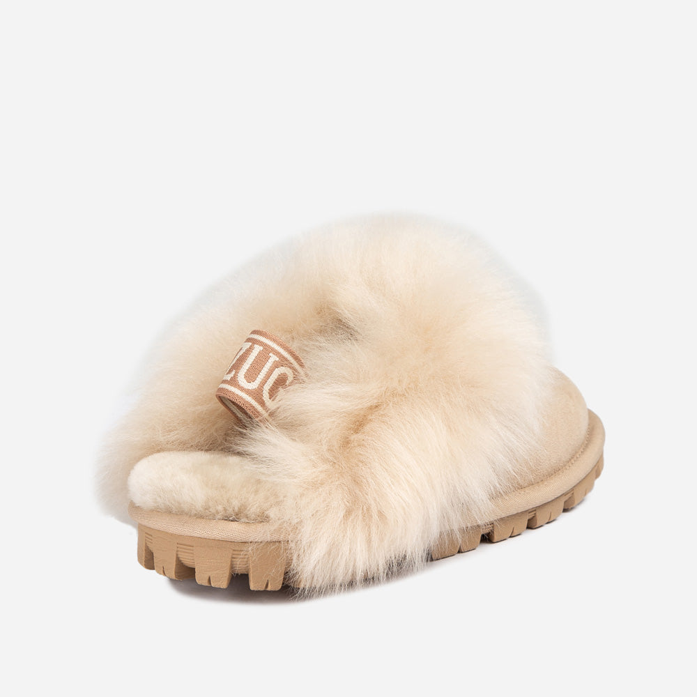 Ugg Coquette Premium Esperanza Sheepskin Slipper (Elastic Backstrap) (Detachable Feature)-LADIES UGG-PEROZ Accessories