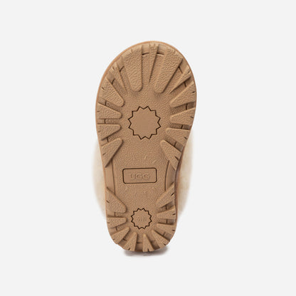 Ugg Kids Coquette Slipper (Cow Suede)(Elastic Logo &amp; Wool Strap)(Detachable Feature)-KIDS UGG-PEROZ Accessories