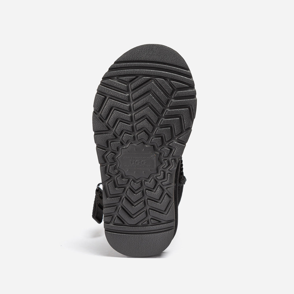 Ugg Kids Mini Zipper Tape Logo Boots-KIDS UGG-PEROZ Accessories