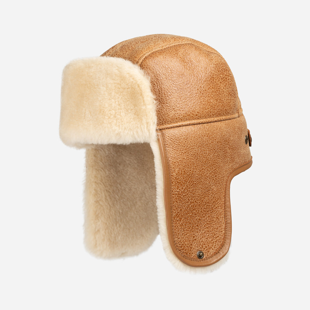Ugg Lambskin &amp; Shearling Aviator Hat-Double Face Sheepskin Hats-PEROZ Accessories
