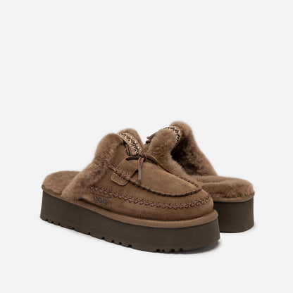 Ugg Letitia Platform Slipper (Replaceable Decoration)-Women Slippers-PEROZ Accessories