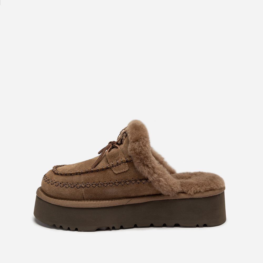 Ugg Letitia Platform Slipper (Replaceable Decoration)-Women Slippers-PEROZ Accessories