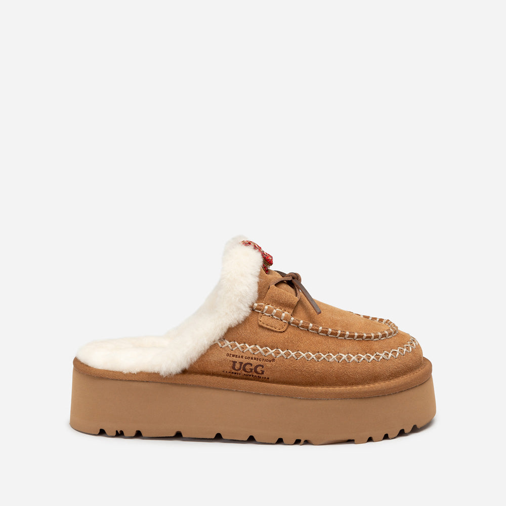 Ugg Letitia Platform Slipper (Replaceable Decoration)-Women Slippers-PEROZ Accessories