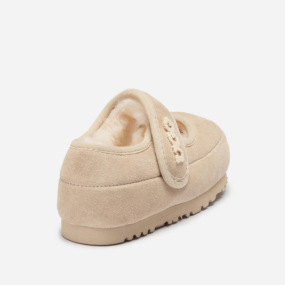 Ugg Logo Kids Mary Jane-Kids Slippers-PEROZ Accessories