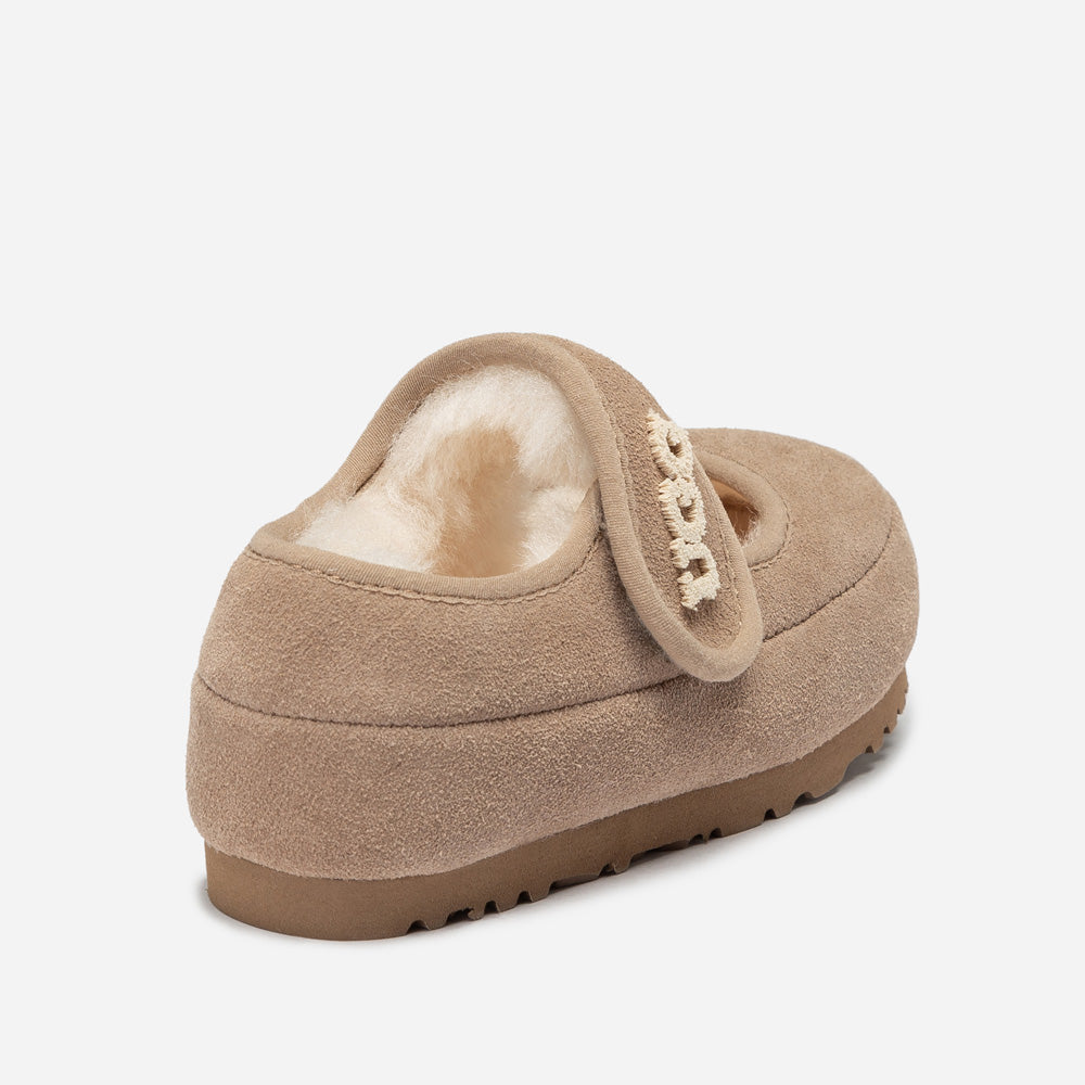 Ugg Logo Kids Mary Jane-Kids Slippers-PEROZ Accessories