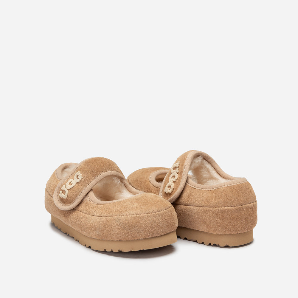 Ugg Logo Kids Mary Jane-Kids Slippers-PEROZ Accessories