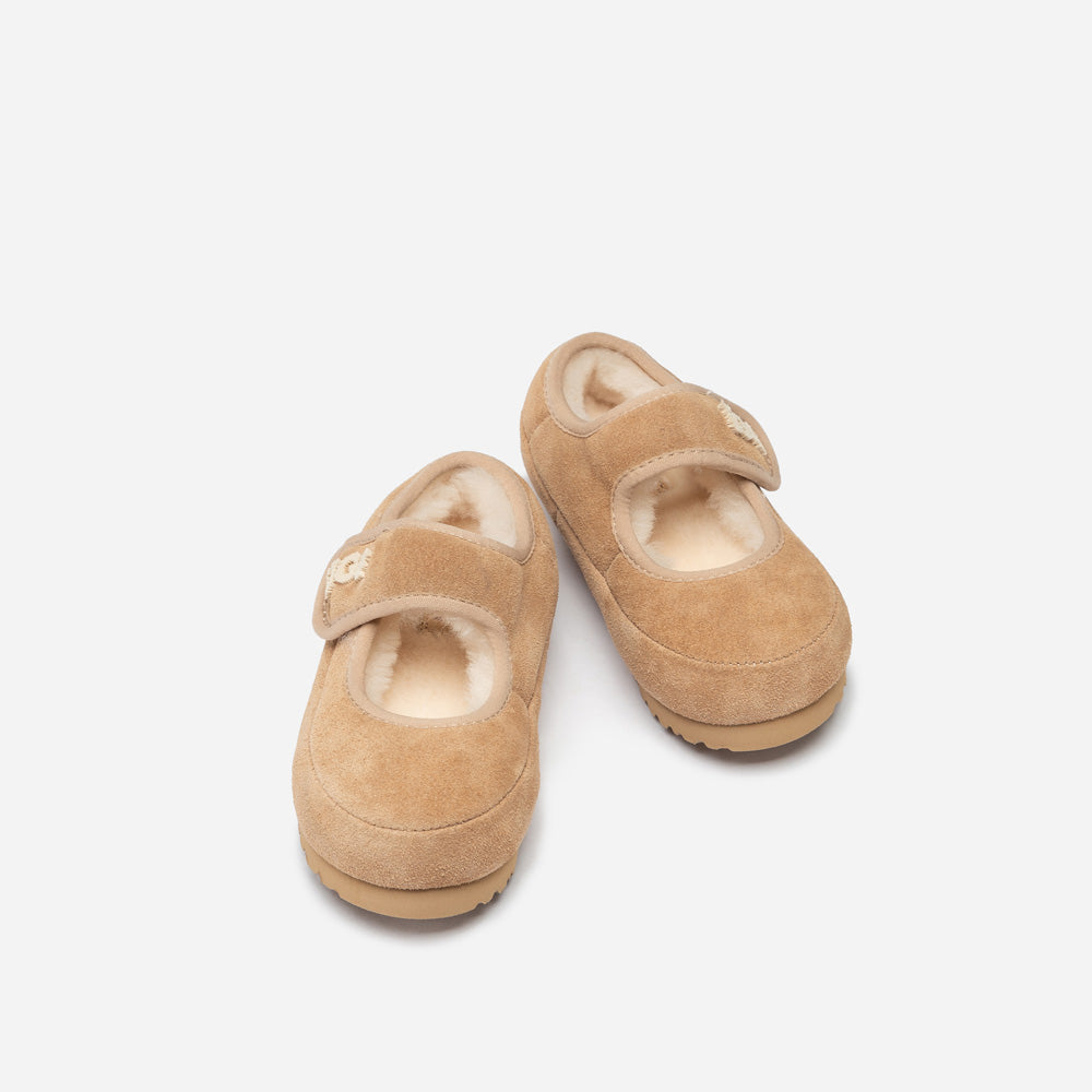 Ugg Logo Kids Mary Jane-Kids Slippers-PEROZ Accessories