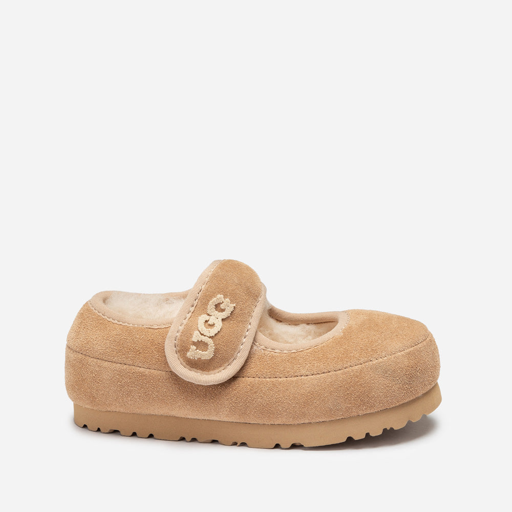 Ugg Logo Kids Mary Jane-Kids Slippers-PEROZ Accessories