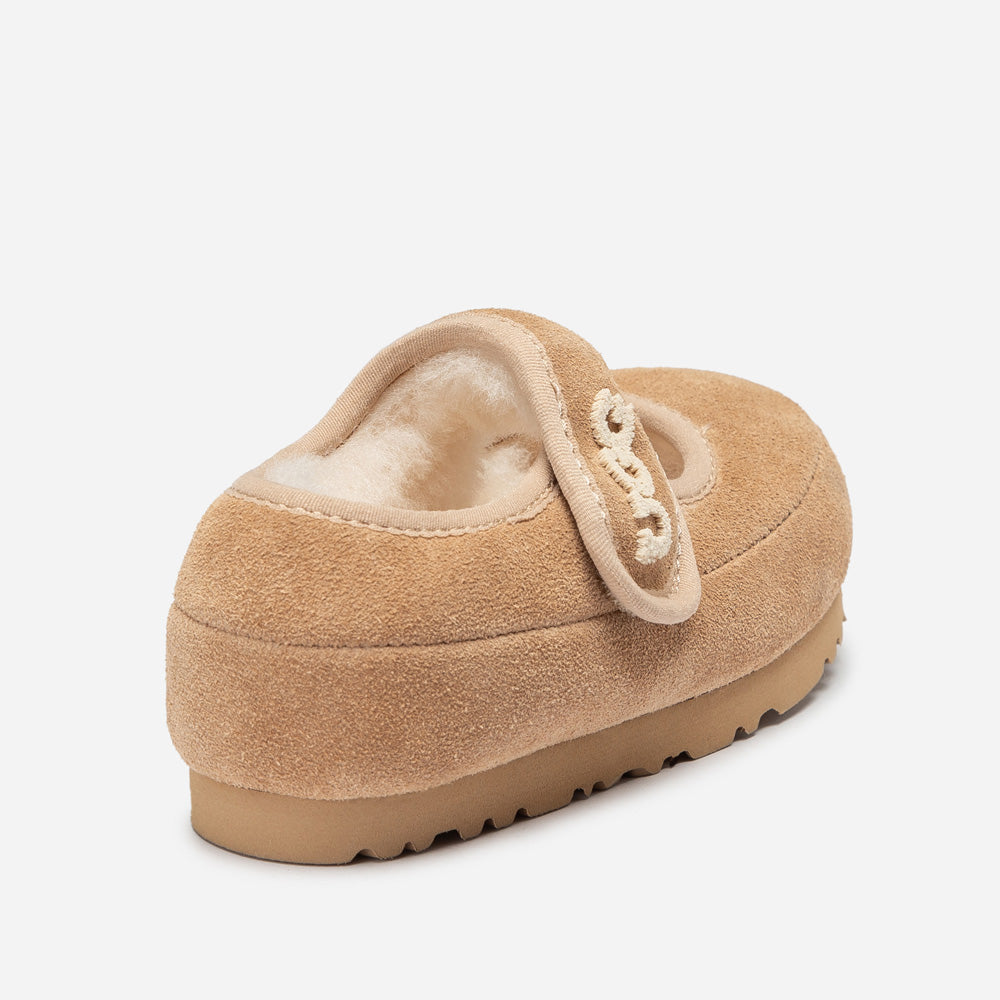 Ugg Logo Kids Mary Jane-Kids Slippers-PEROZ Accessories