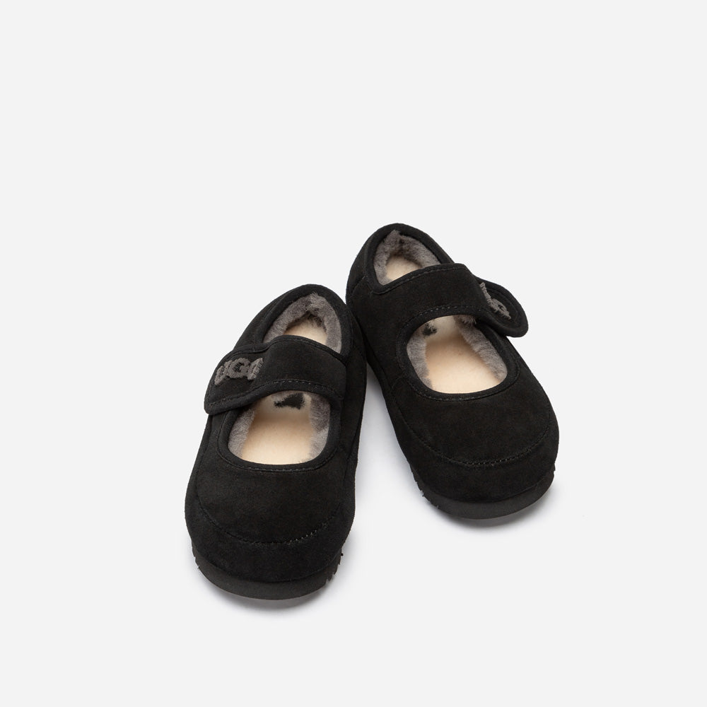 Ugg Logo Kids Mary Jane-Kids Slippers-PEROZ Accessories