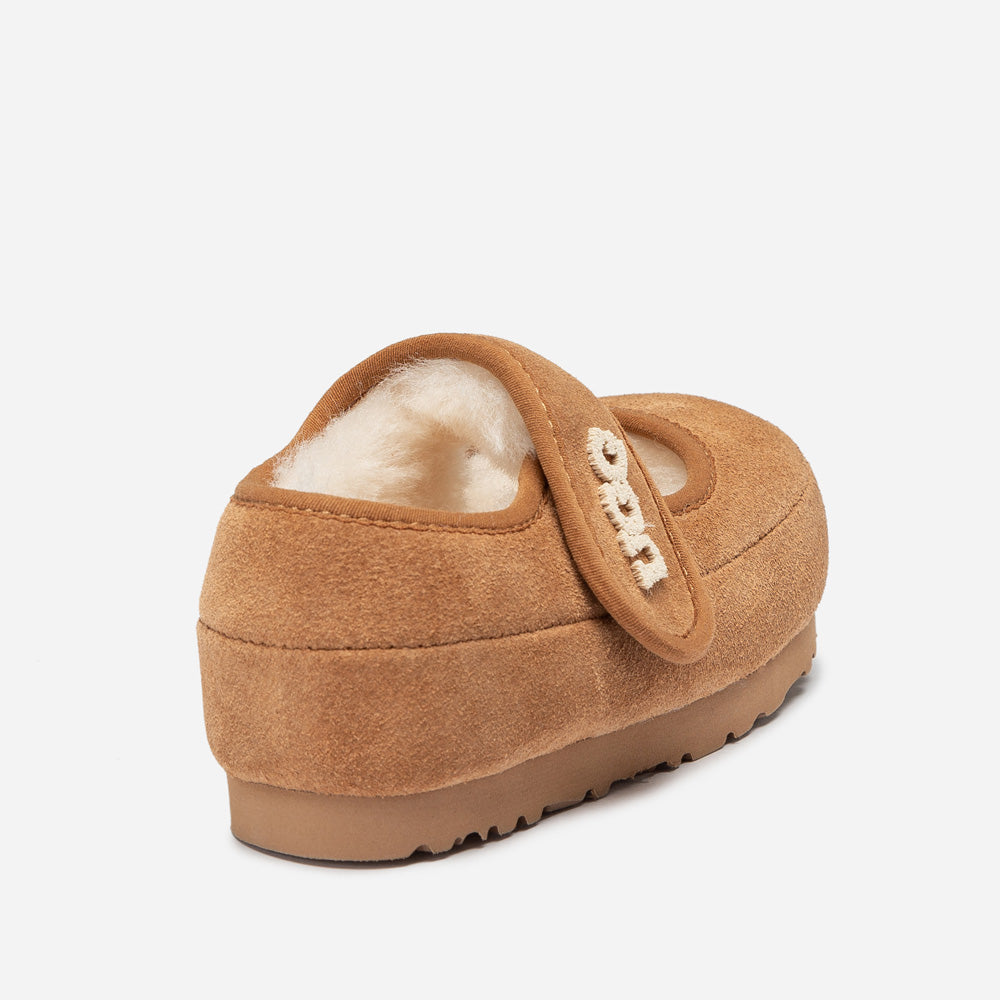 Ugg Logo Kids Mary Jane-Kids Slippers-PEROZ Accessories