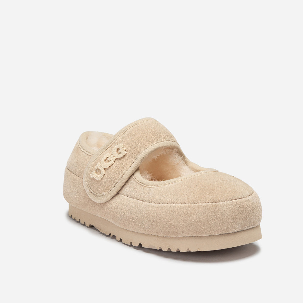 Ugg Logo Kids Mary Jane-Kids Slippers-PEROZ Accessories