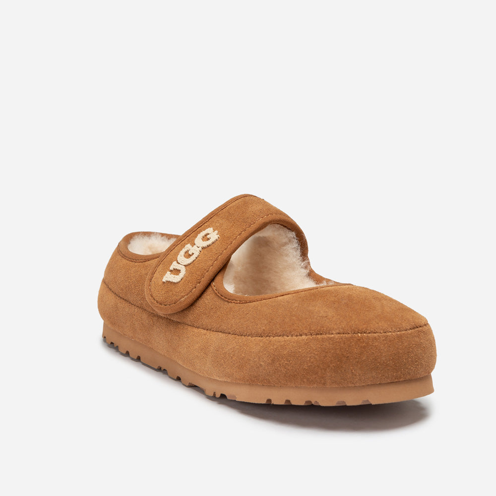 Ugg Mary Jane Emb Logo-Women Moccasins Loafers-PEROZ Accessories