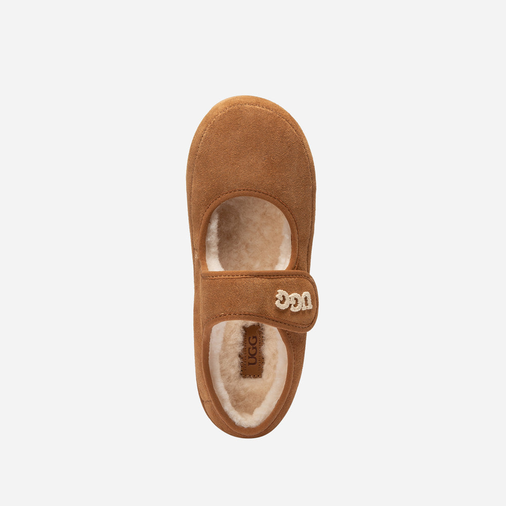 Ugg Mary Jane Emb Logo-Women Moccasins Loafers-PEROZ Accessories