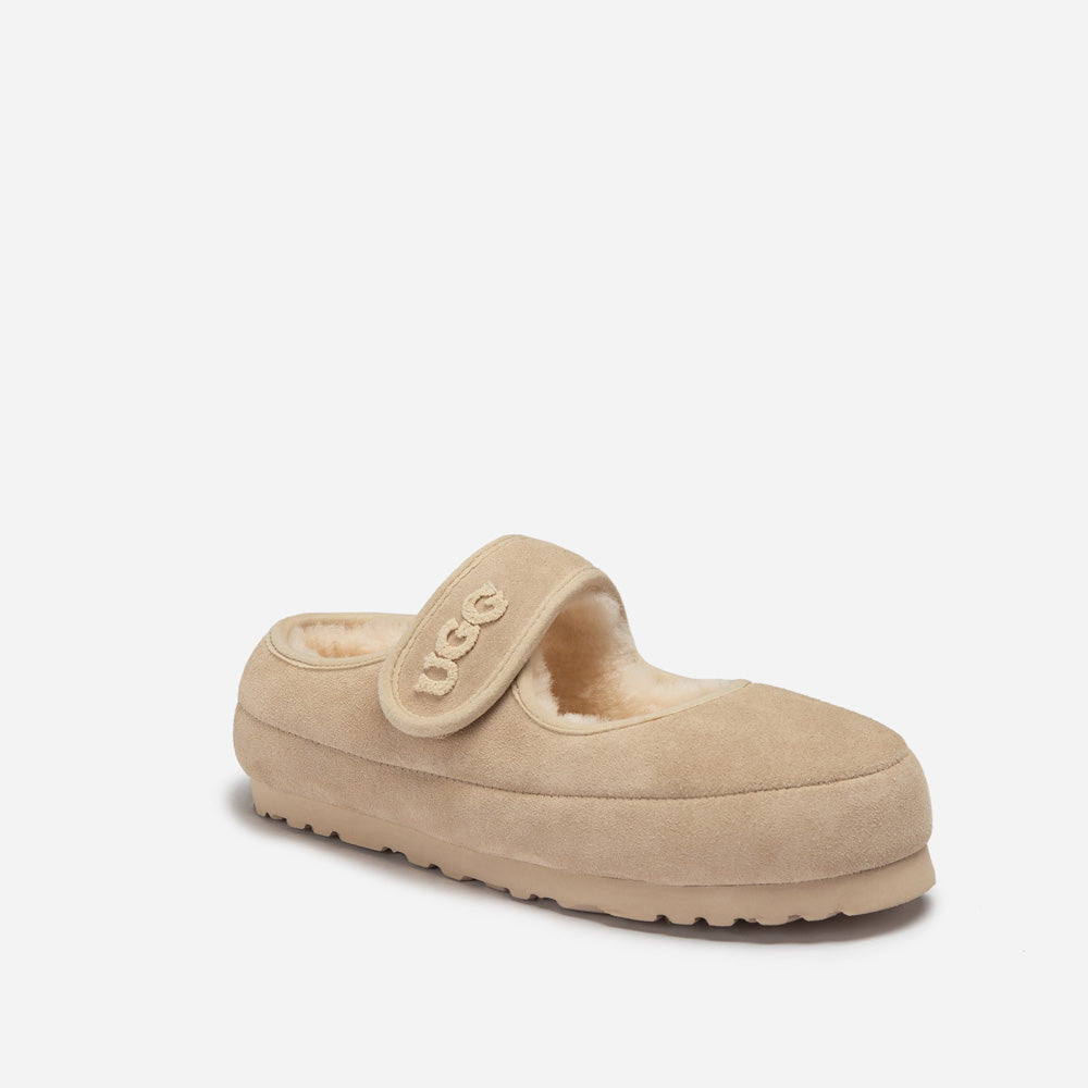 Ugg Mary Jane Emb Logo-Women Moccasins Loafers-PEROZ Accessories