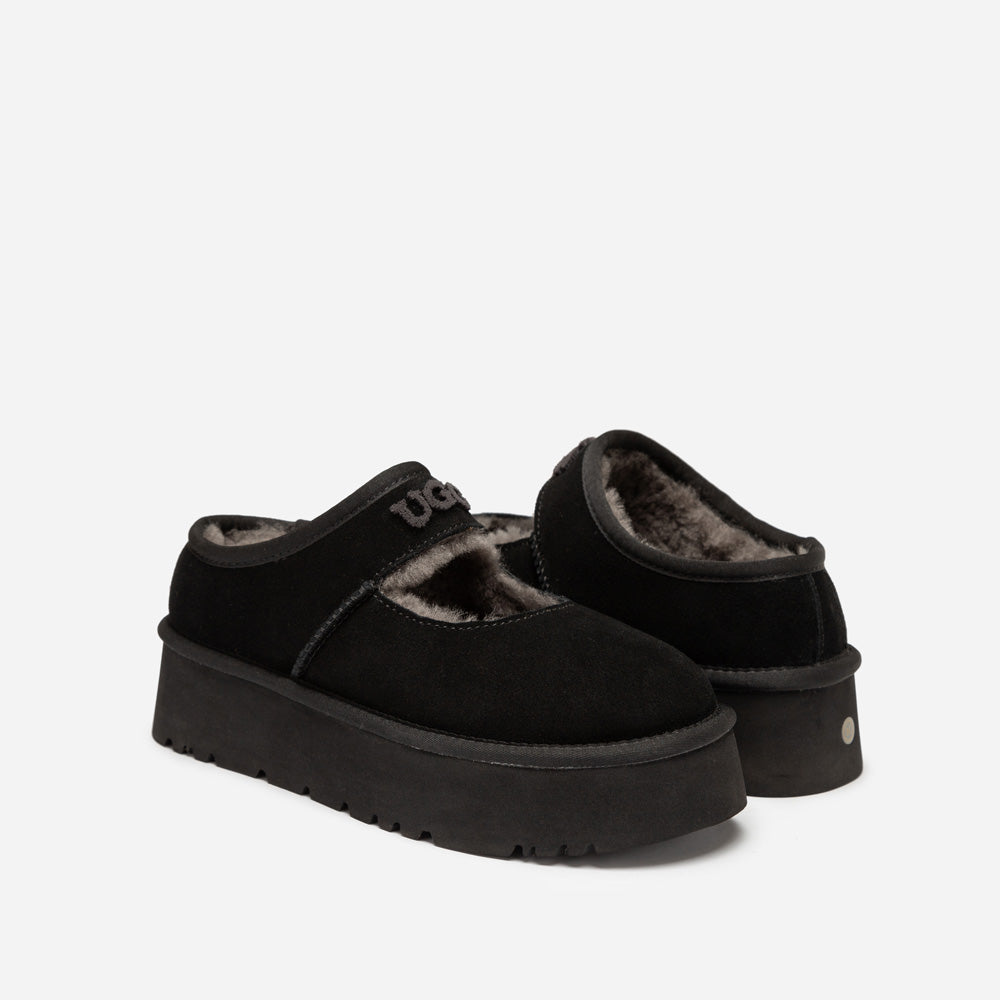 Ugg Mary Jane Emb Logo Platform-Women Moccasins Loafers-PEROZ Accessories