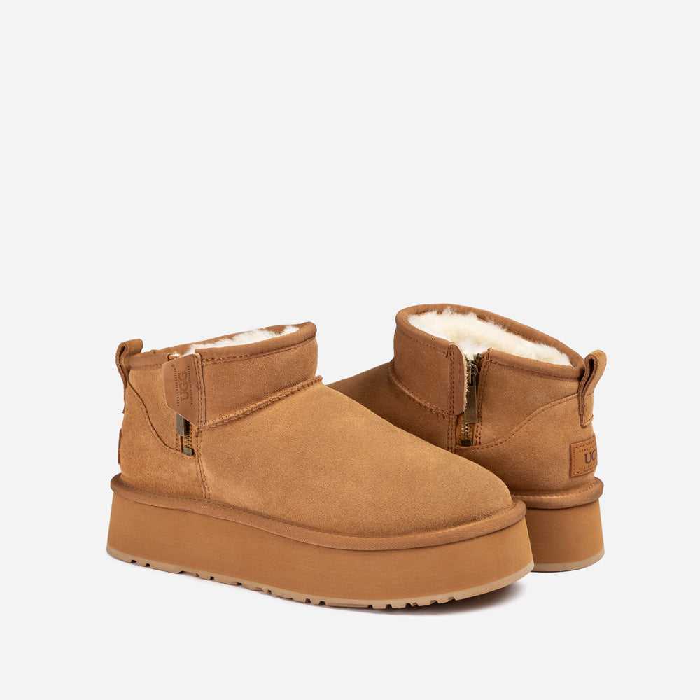 Ugg Platform Beri Zipper Boots-PEROZ Accessories