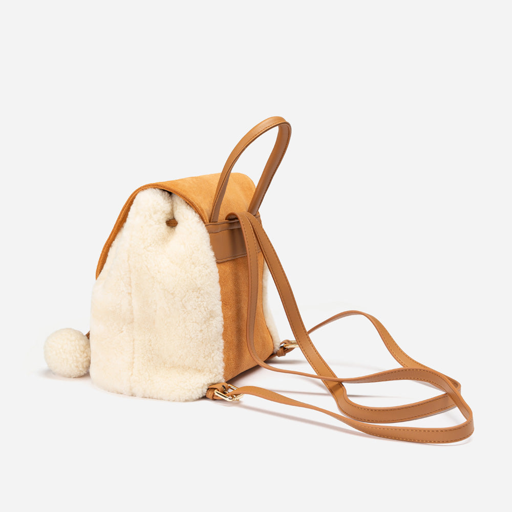 Ugg Pompom Fluffy Backpack-PEROZ Accessories