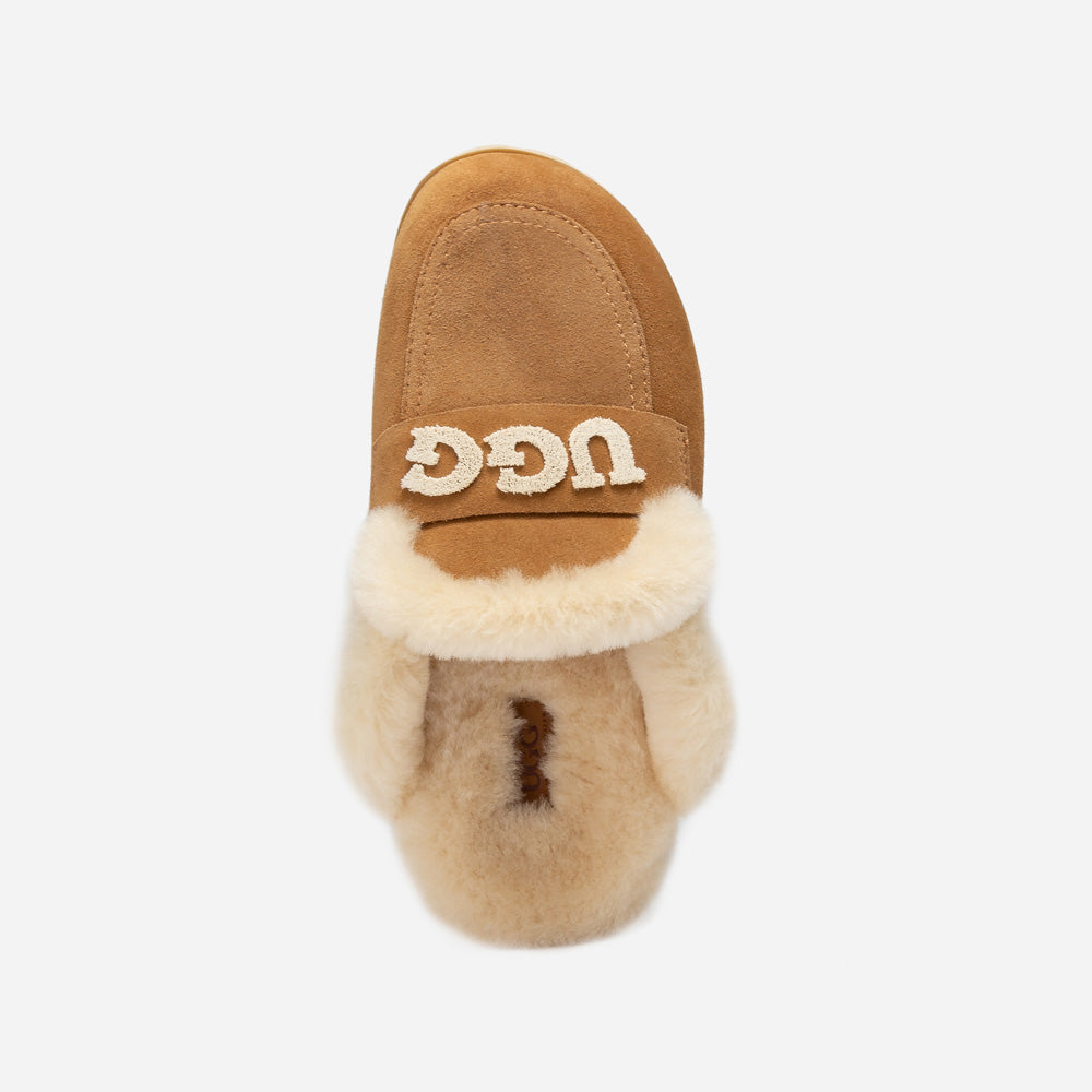 Ugg Priya Knit Logo Shearling Slipper-Women Slippers-PEROZ Accessories