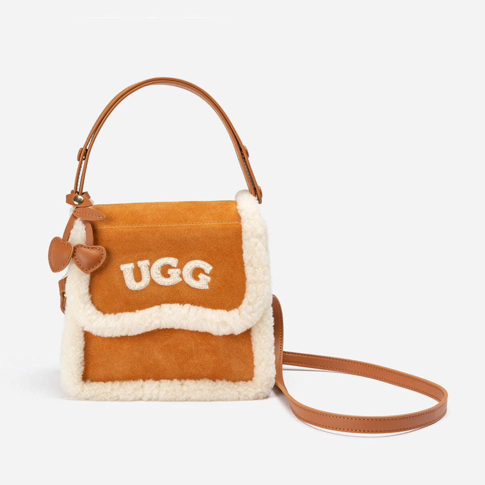 Ugg Shearling Logo Hand Bag-PEROZ Accessories