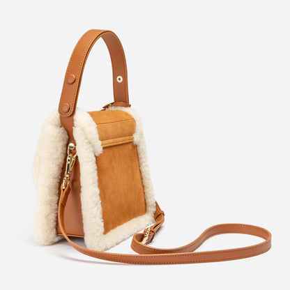 Ugg Shearling Logo Hand Bag-PEROZ Accessories