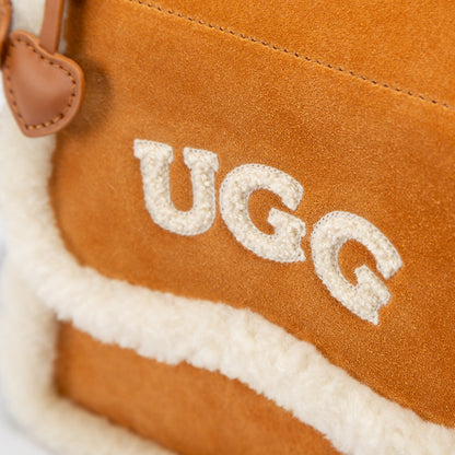Ugg Shearling Logo Hand Bag-PEROZ Accessories