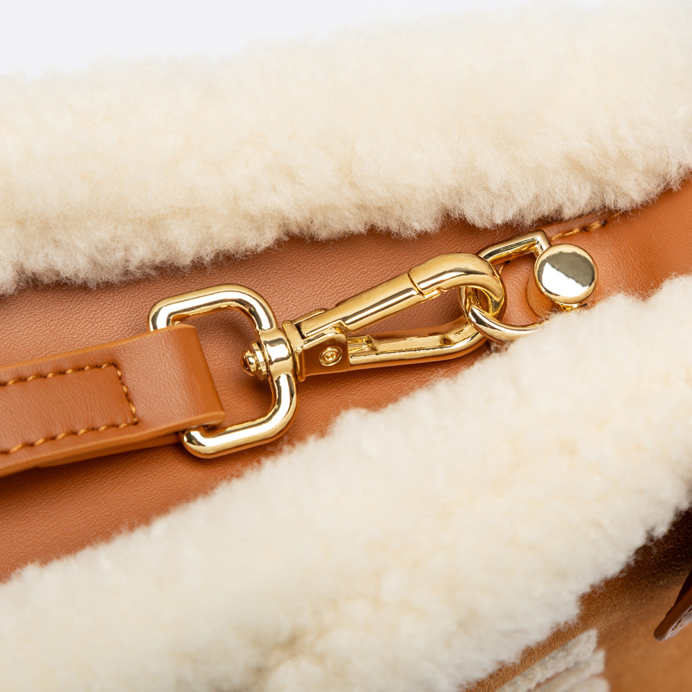 Ugg Shearling Logo Hand Bag-PEROZ Accessories