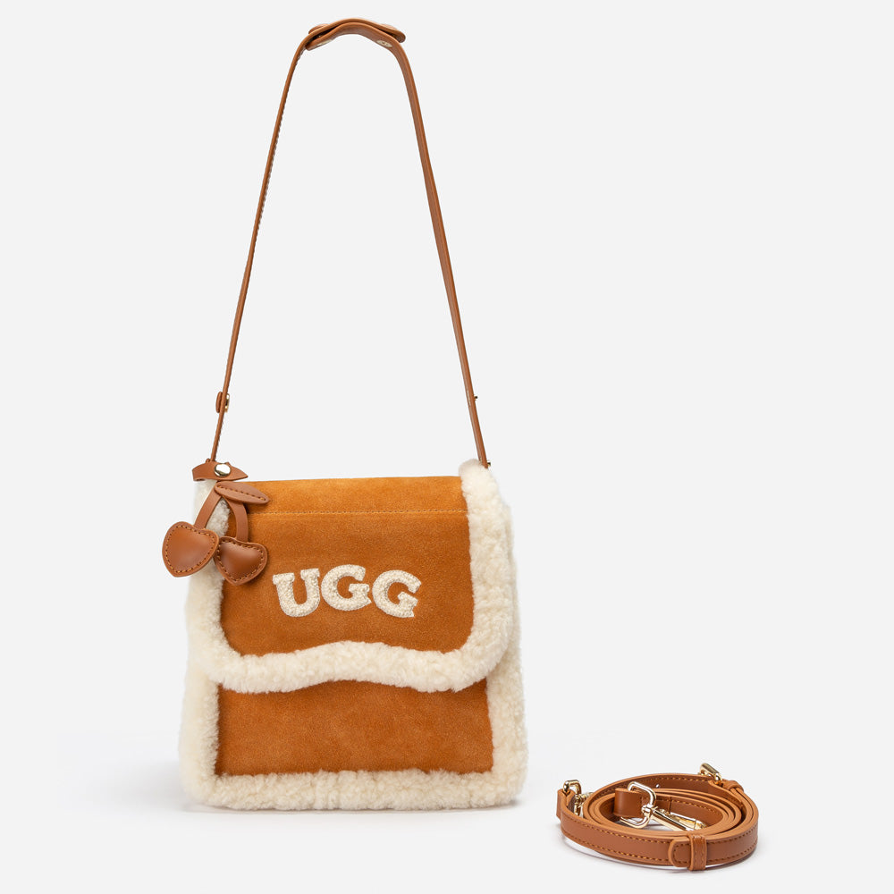 Ugg Shearling Logo Hand Bag-PEROZ Accessories
