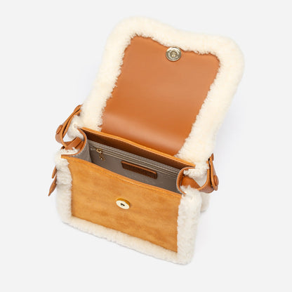 Ugg Shearling Logo Hand Bag-PEROZ Accessories