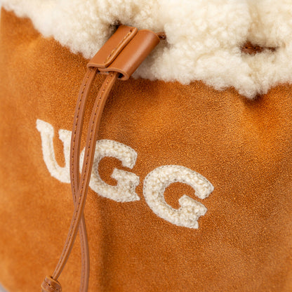 Ugg Shearling Logo Mini Bucket Bag-PEROZ Accessories