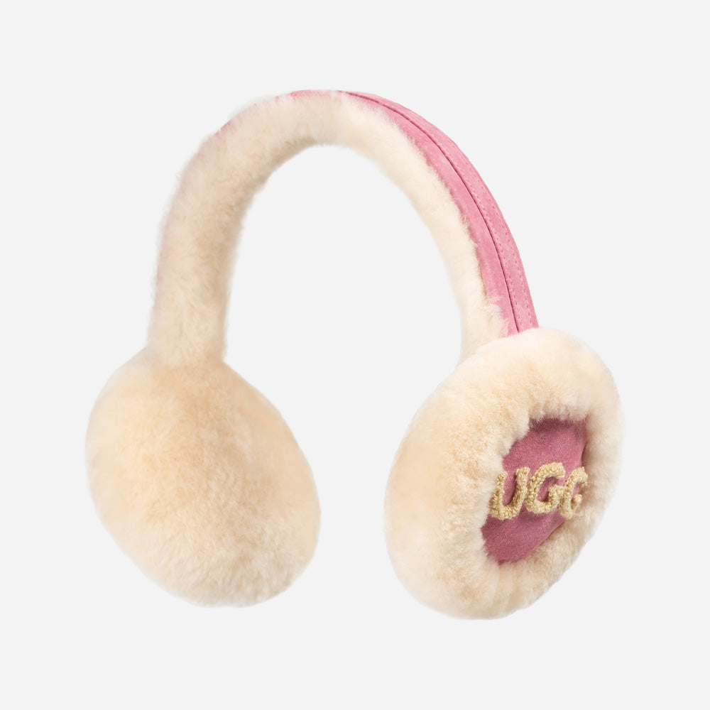 Ugg Sheepskin With Logo Earmuff-Earmuff-PEROZ Accessories
