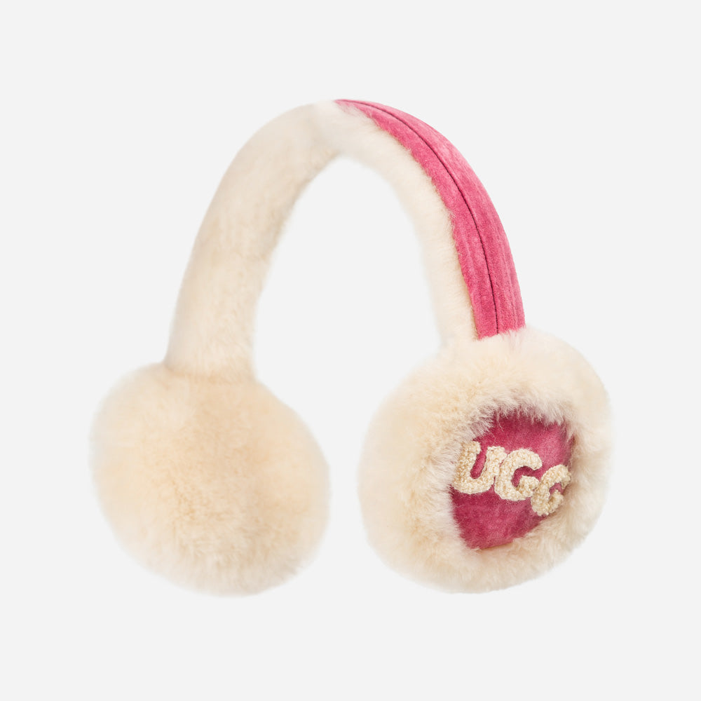 Ugg Sheepskin With Logo Earmuff-Earmuff-PEROZ Accessories