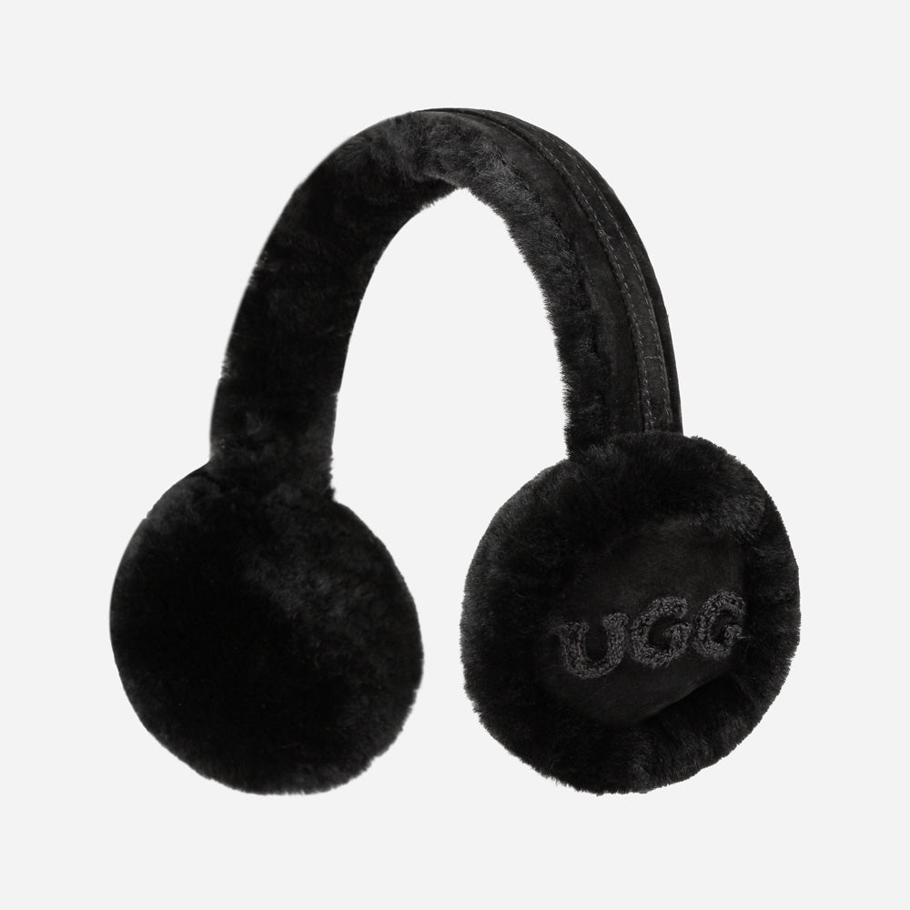 Ugg Sheepskin With Logo Earmuff-Earmuff-PEROZ Accessories