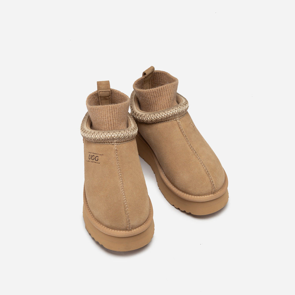 Ugg Sydney Knit Platform Slipper-Women Slippers-PEROZ Accessories