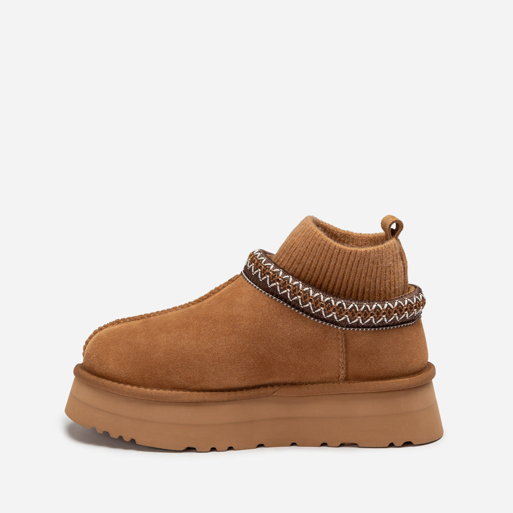 Ugg Sydney Knit Platform Slipper-Women Slippers-PEROZ Accessories