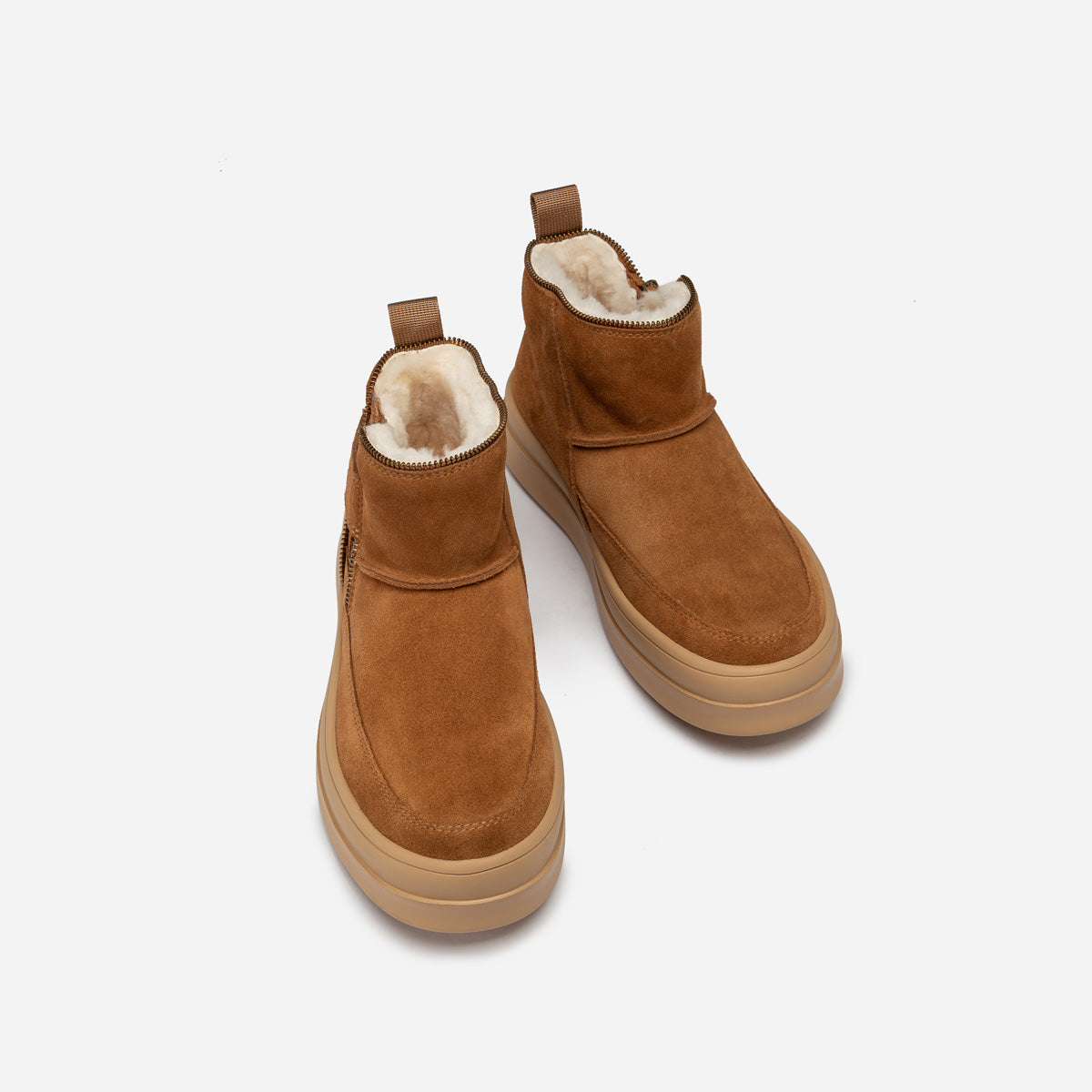 Ugg Tag Zipper Ankle Boots-Mens Fashion Boots-PEROZ Accessories