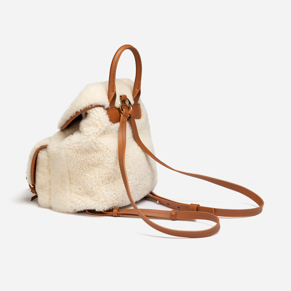 Ugg Teddy Fluffy Backpack-PEROZ Accessories