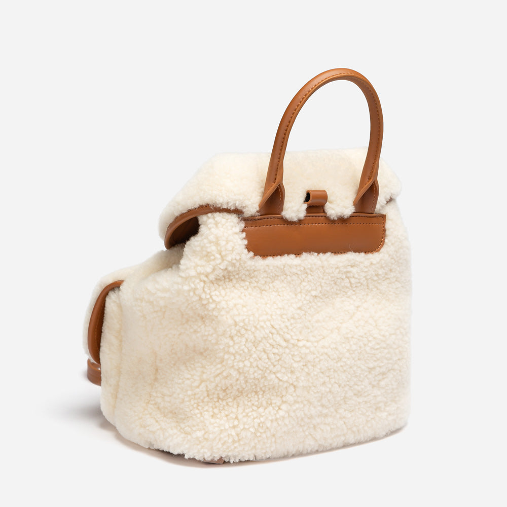 Ugg Teddy Fluffy Backpack-PEROZ Accessories