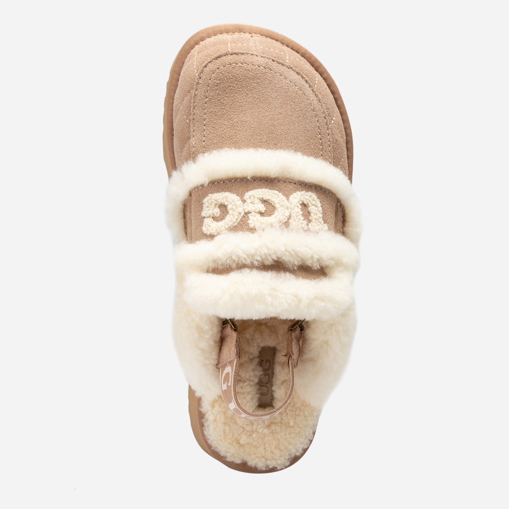Ugg Violet Matelassé Shearling Platform Slipper (Detachable Feature)-Women Slippers-PEROZ Accessories