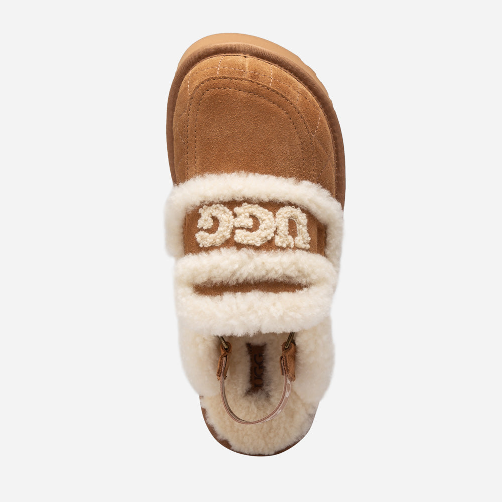 Ugg Violet Matelassé Shearling Platform Slipper (Detachable Feature)-Women Slippers-PEROZ Accessories