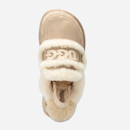 Ugg Violet Matelassé Shearling Platform Slipper (Detachable Feature)-Women Slippers-PEROZ Accessories