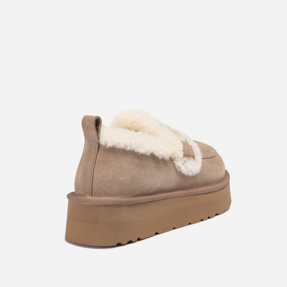 Ugg Violet Shearling Platform Loafer-PEROZ Accessories
