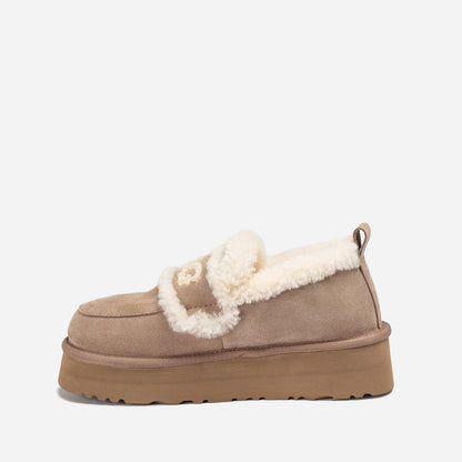 Ugg Violet Shearling Platform Loafer-PEROZ Accessories